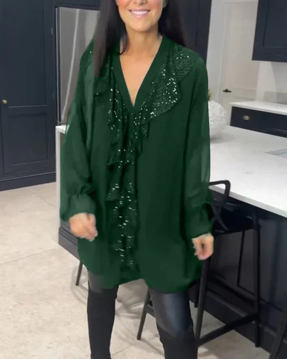 Belén™ | Blusa con volantes y estilo elegante