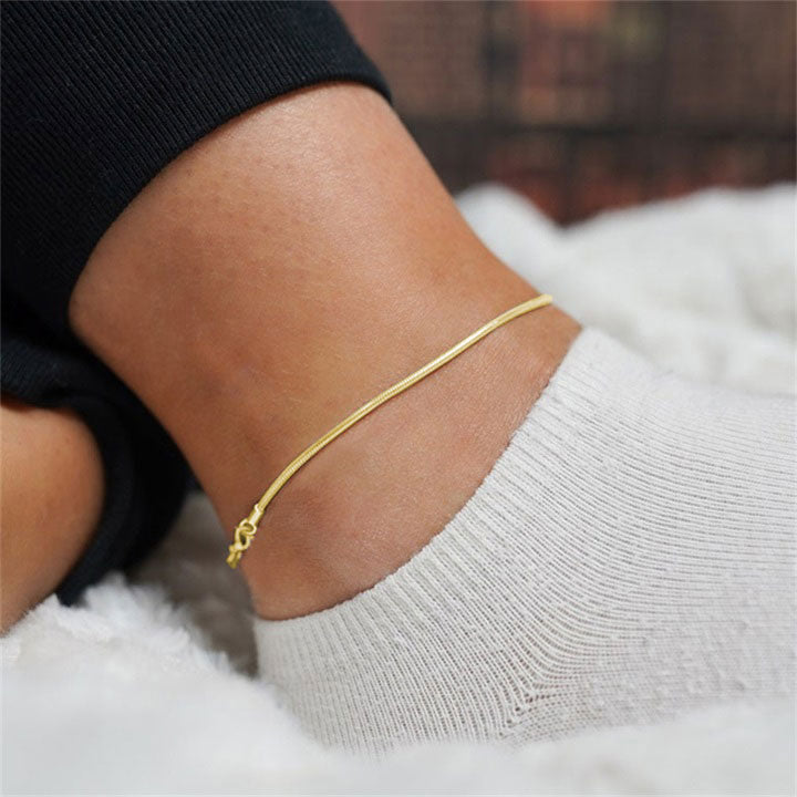 Shanileigh | Pulsera Tobillera Rosa de Oro de 18K