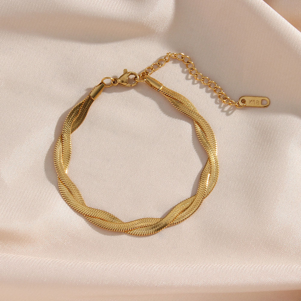 Madiorelle | Pulsera de Oro de 18K con Diseño Torcido