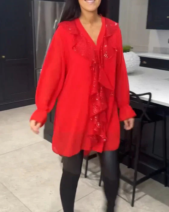 Belén™ | Blusa con volantes y estilo elegante
