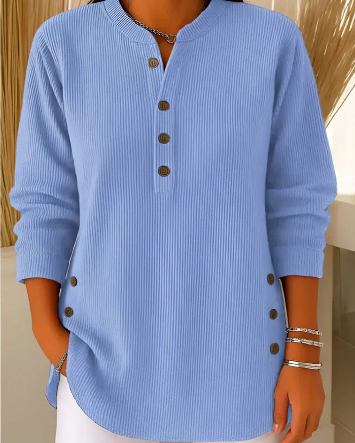 Neris™ | Blusa de punto moderno de manga larga