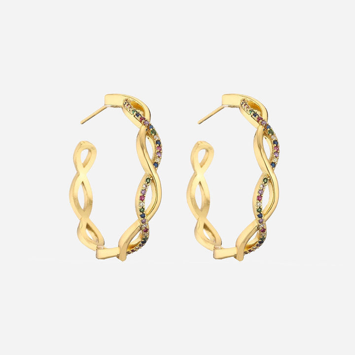 Julenyssa | Pendientes de Onda en Oro de 18K