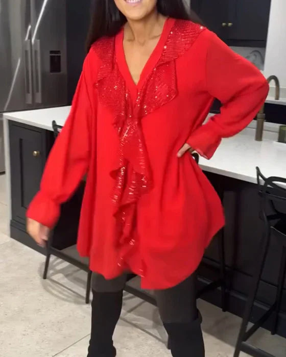 Belén™ | Blusa con volantes y estilo elegante