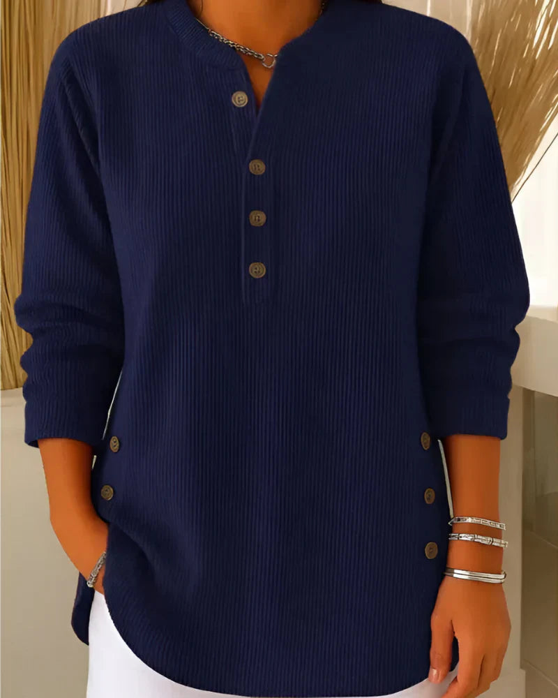 Neris™ | Blusa de punto moderno de manga larga
