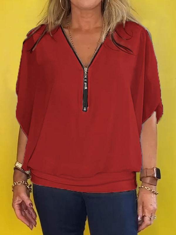 Paloma™ | Blusa informal con cremallera para mujer
