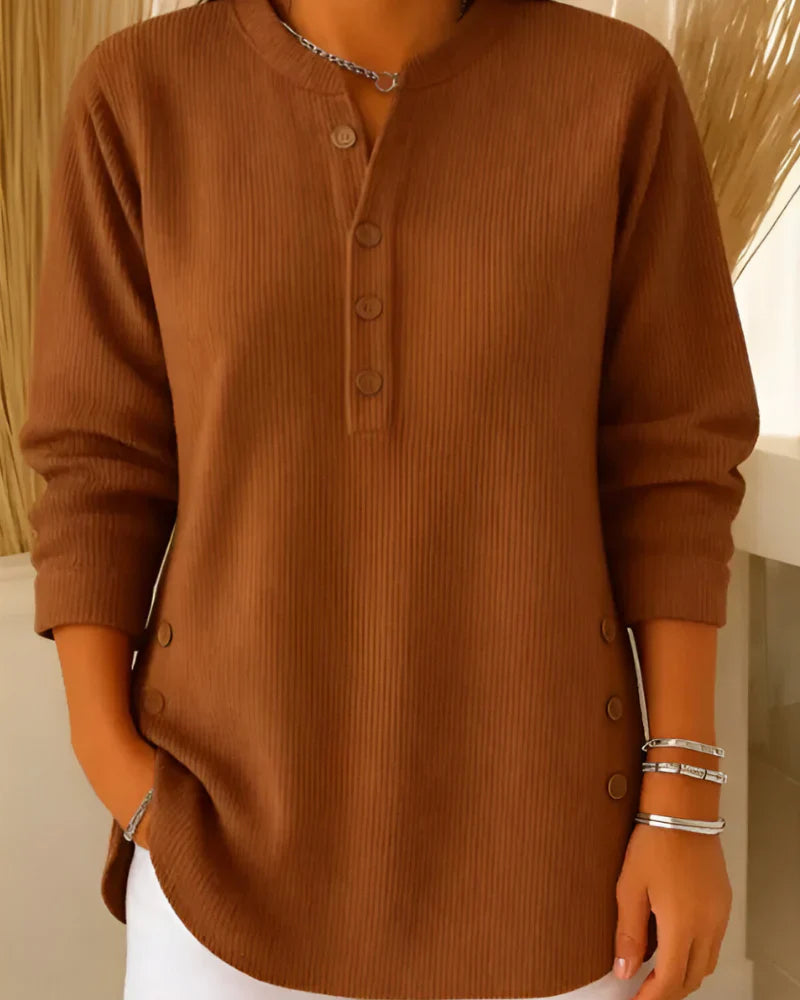 Neris™ | Blusa de punto moderno de manga larga