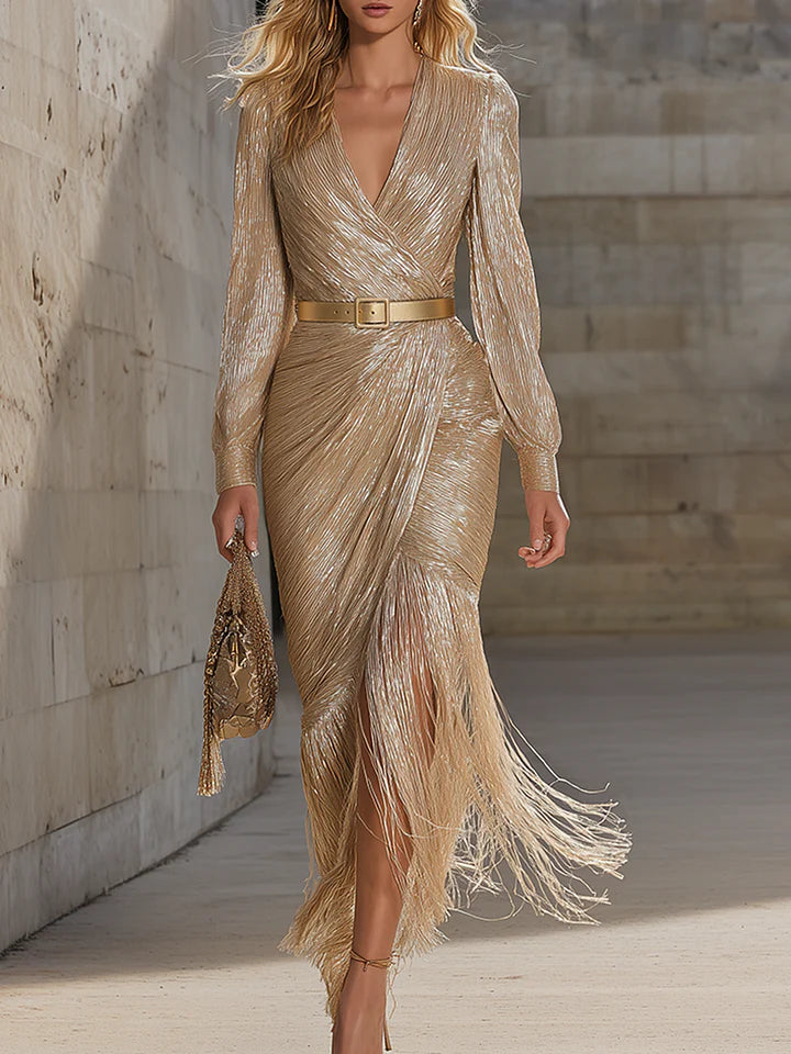 Luciana | Vestido Champán Elegante