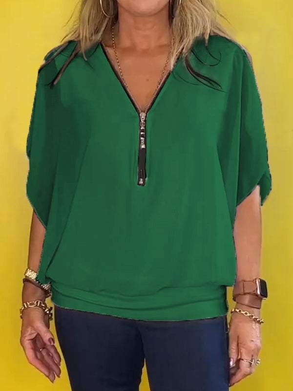 Paloma™ | Blusa informal con cremallera para mujer