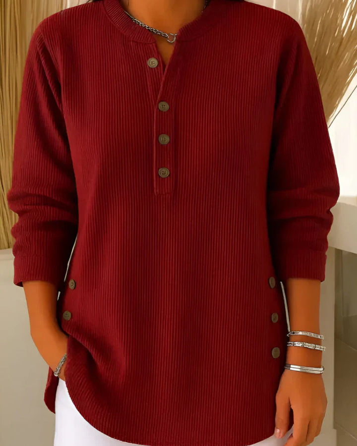 Neris™ | Blusa de punto moderno de manga larga