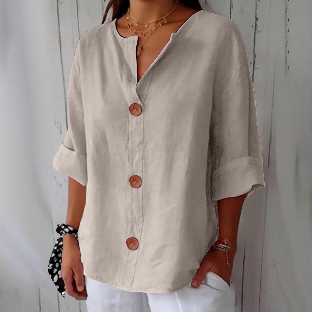 Noria™ | Blusa de lino relajada para una elegancia atemporal