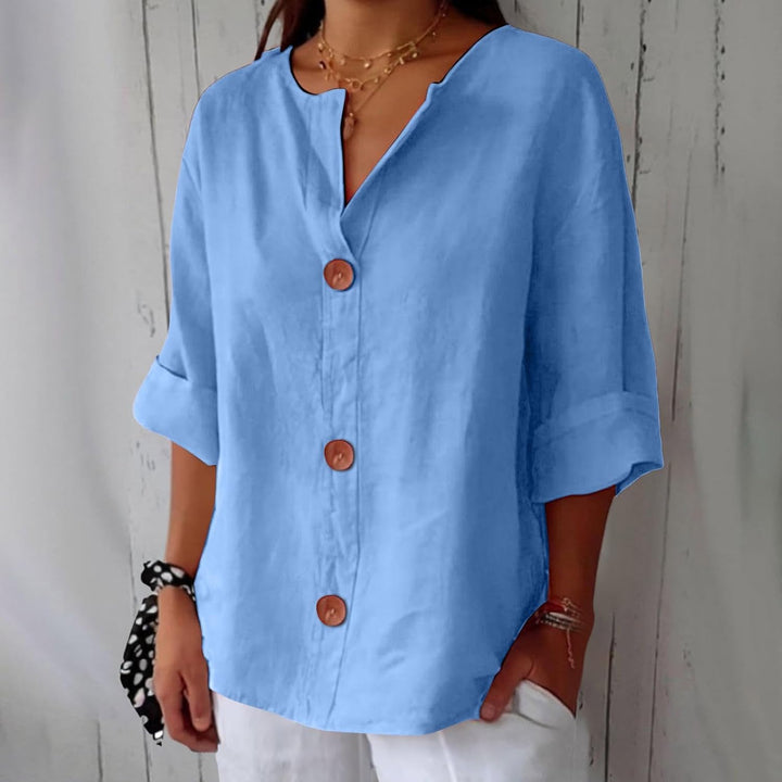 Noria™ | Blusa de lino relajada para una elegancia atemporal