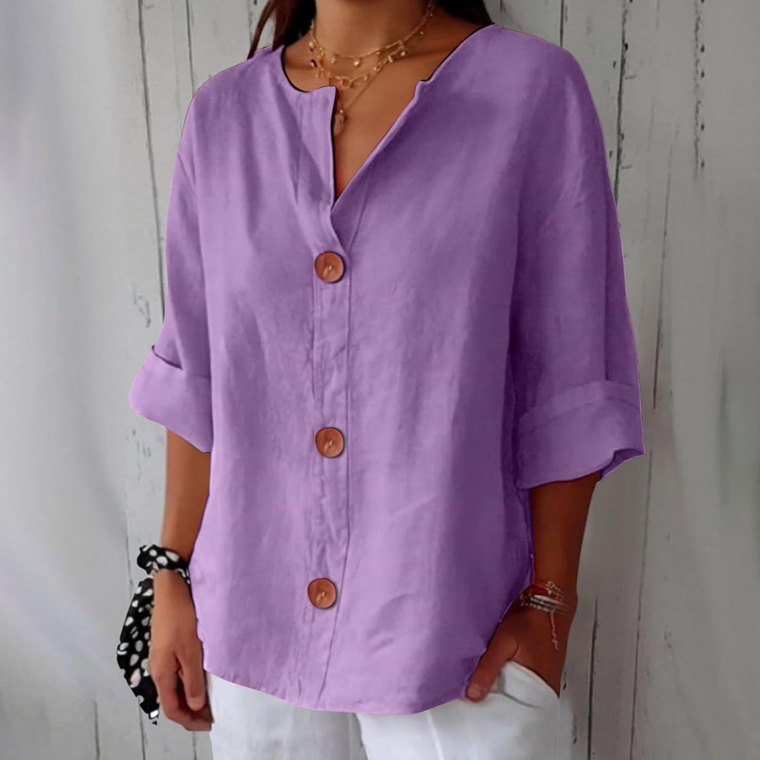 Noria™ | Blusa de lino relajada para una elegancia atemporal