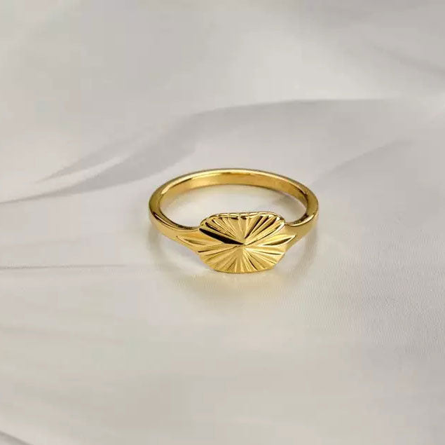 Aurizette | Anillo Sunray de Oro de 18 Quilates
