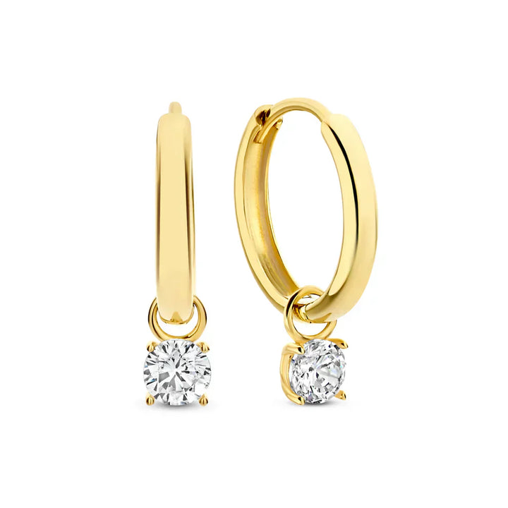 Amarissea | Aros de Piedra Moonbeam en Oro de 14k