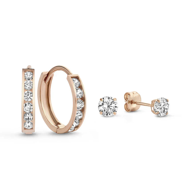 Syrenellee | Conjunto de Pendientes de Oro de 14k
