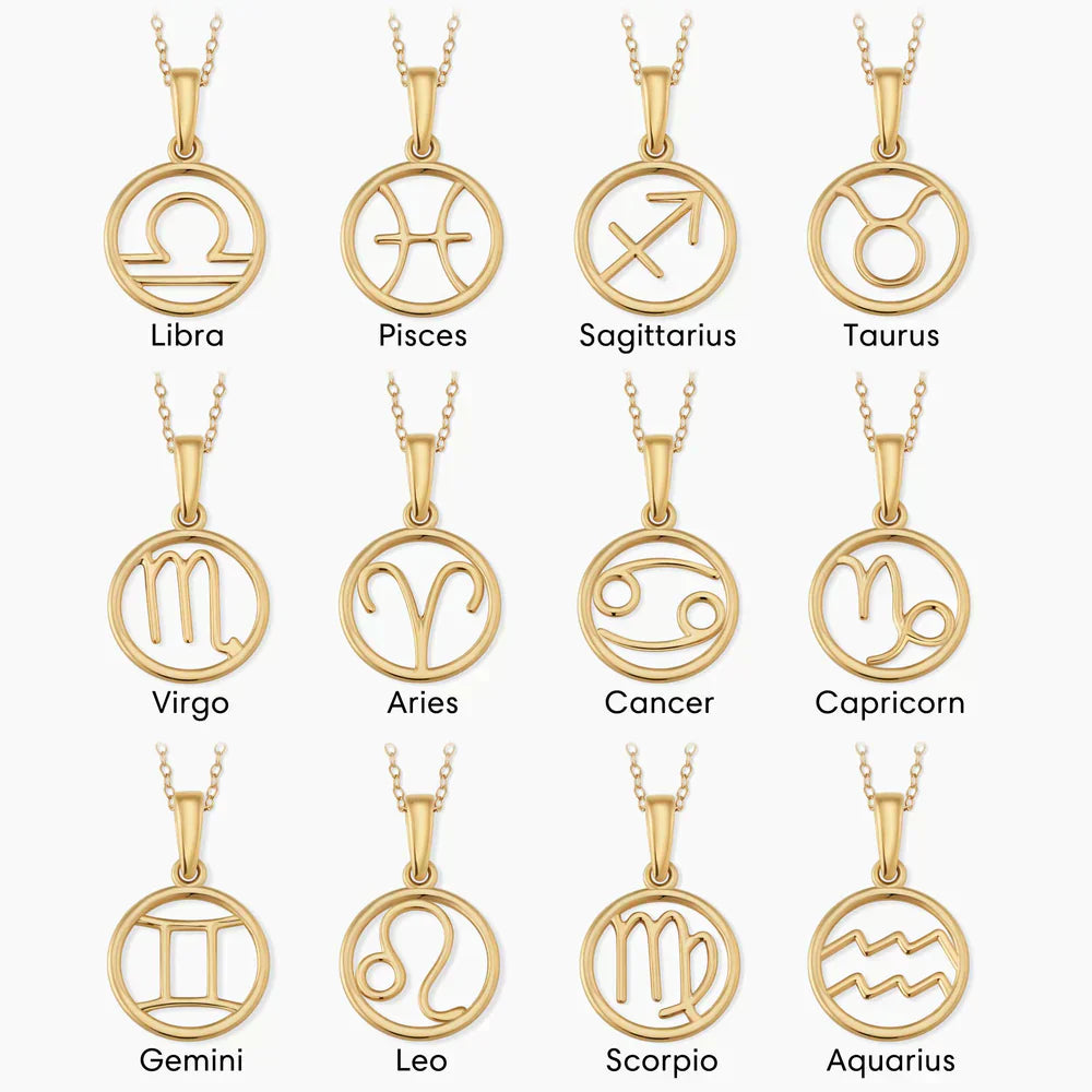 Rosalyette | Collar Zodiacal en Oro de 18k