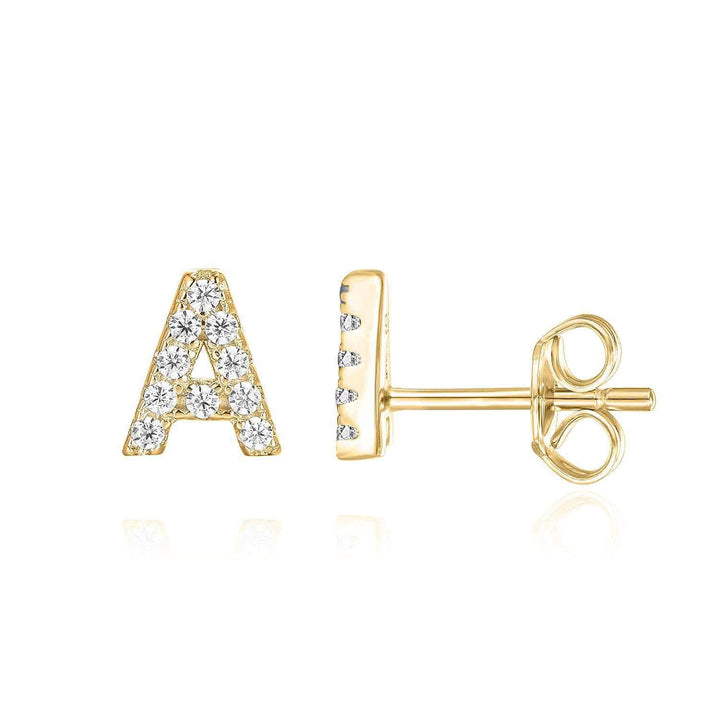 Mikhaela | Pendientes de Letras en Oro de 18 Quilates