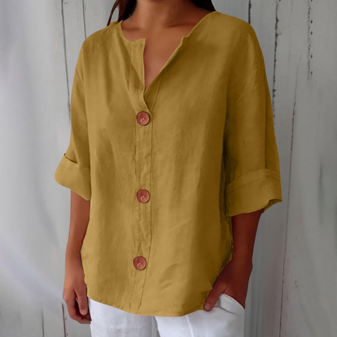 Noria™ | Blusa de lino relajada para una elegancia atemporal