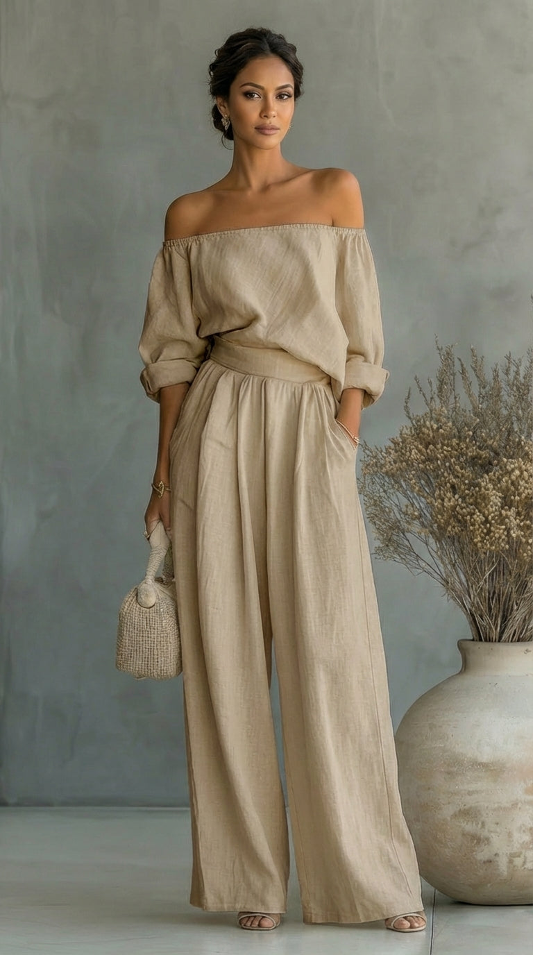 Arabella | Conjunto exclusivo efecto lino para un verano con estilo