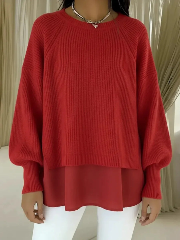 Araceli™ | Jersey casual elegante de punto acanalado