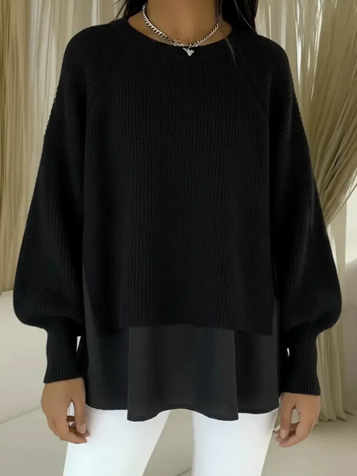 Araceli™ | Jersey casual elegante de punto acanalado