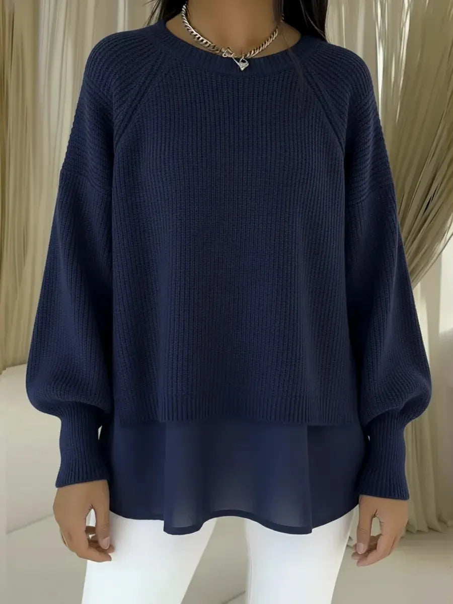 Araceli™ | Jersey casual elegante de punto acanalado
