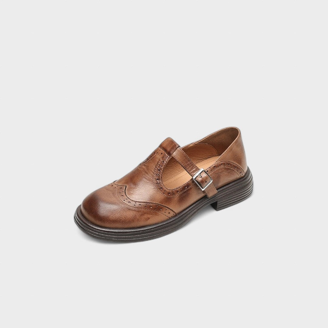 Elena™ | Merceditas elegantes de cuero