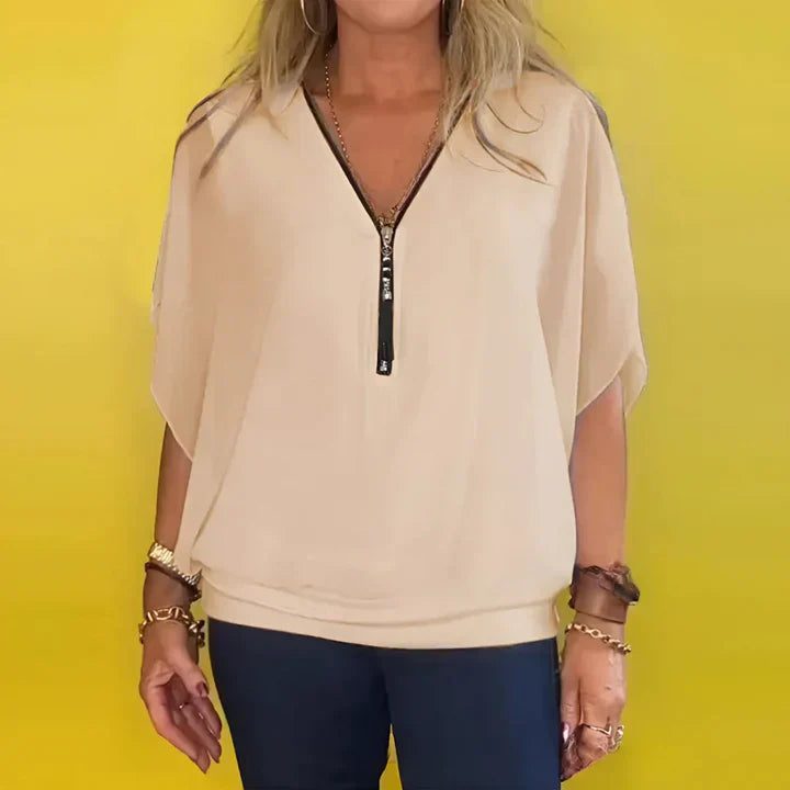 Paloma™ | Blusa informal con cremallera para mujer