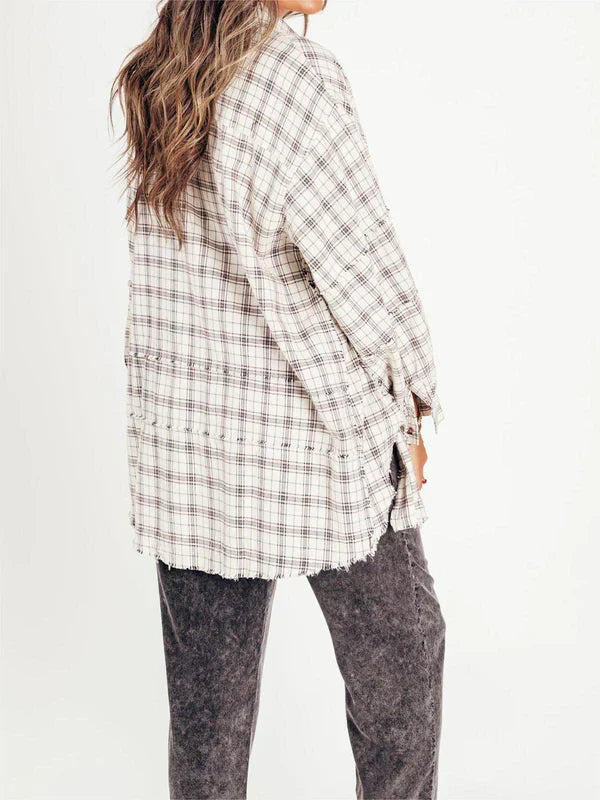 Eva™ | Sobrecamisa de cuadros estilo relajado