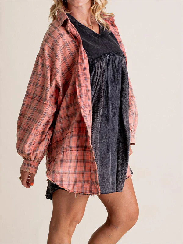 Eva™ | Sobrecamisa de cuadros estilo relajado